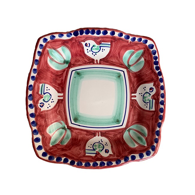 Assiette Carrée Poule
