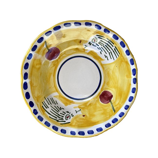 Assiette 16 cm Hérisson Jaune