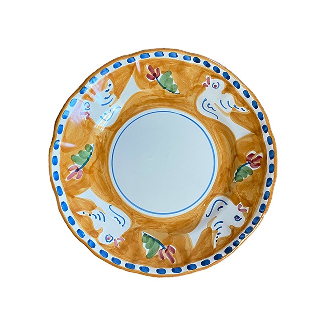 Assiette 25 cm Colombe Orange