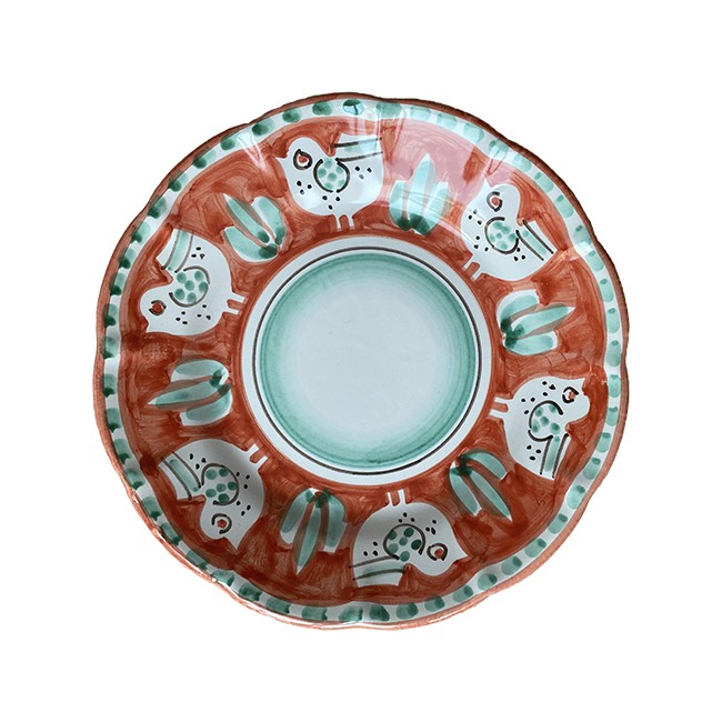 Assiette 21 cm Poule Saumon
