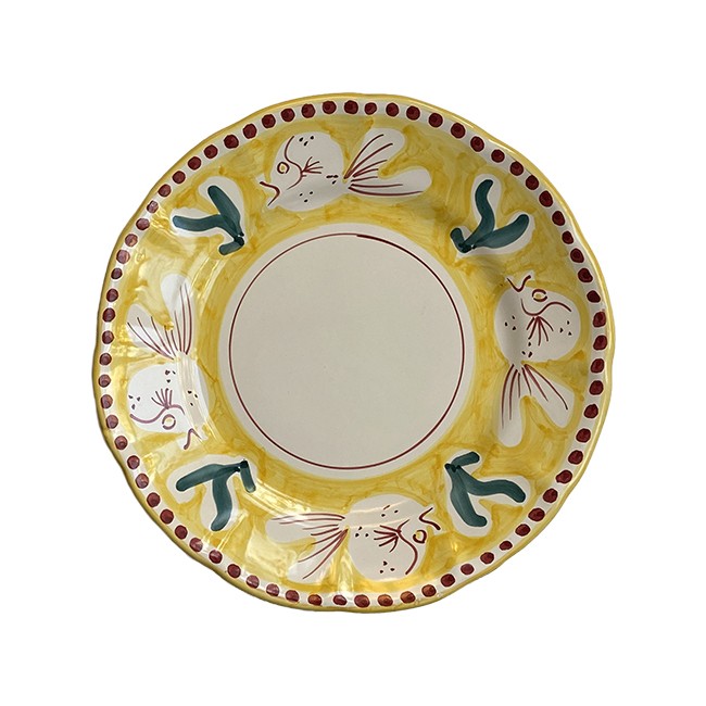 Assiette 25 cm Poisson Jaune