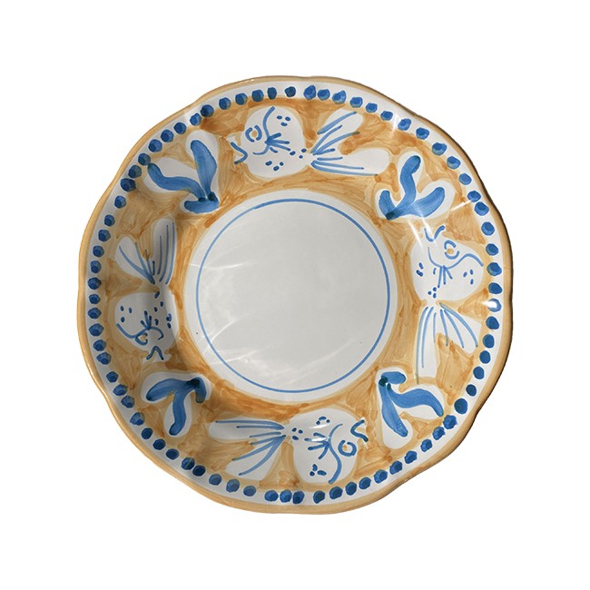 Assiette 21 cm Poisson Orange &amp; Bleu