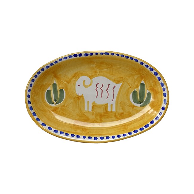 Plat Ovale 25 cm Mouton Jaune
