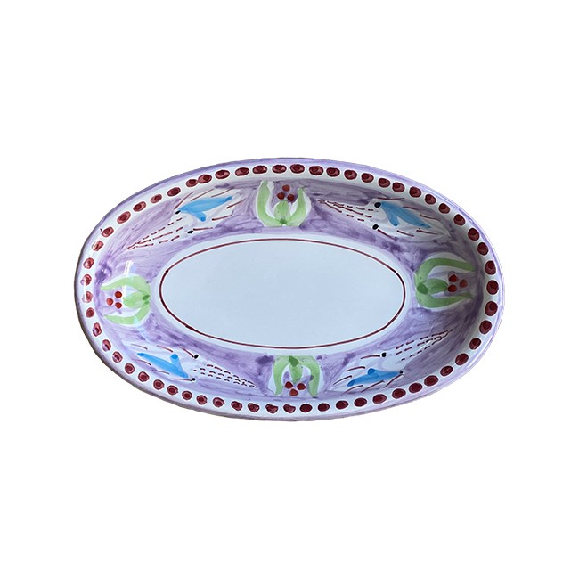 Plat Ovale Creux 25 cm Seiche Violet