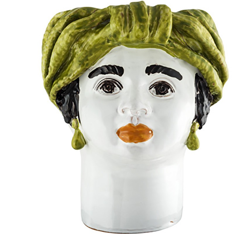 Non gere par UH - Vase tête Moyenne  Verte - Femme - Giacomo Alessi