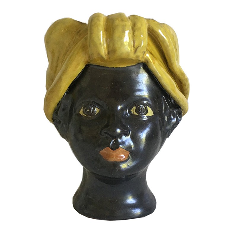 Non gere par UH - Vase tête Mini Jaune - Femme - Giacomo Alessi