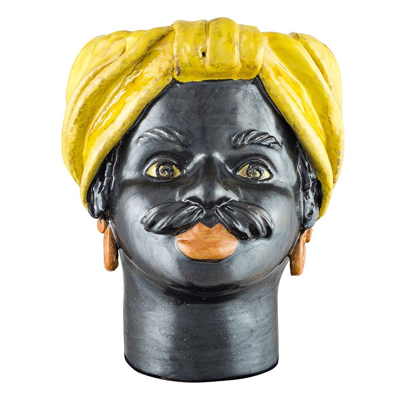 Non gere par UH - Vase tête Moyenne Jaune - Homme - Giacomo Alessi