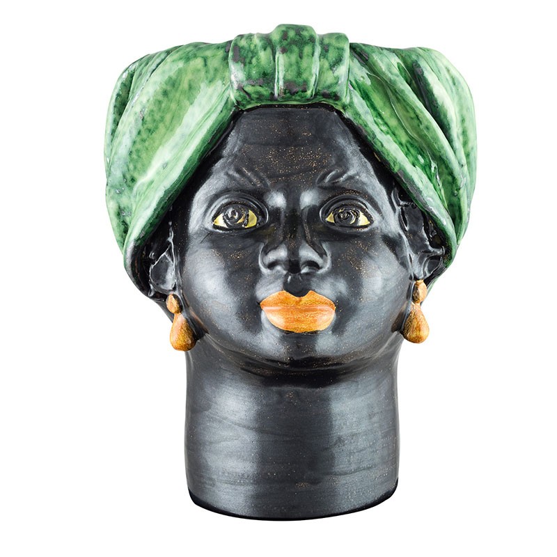 Non gere par UH - Vase tête Moyenne Verte - Femme - Giacomo Alessi