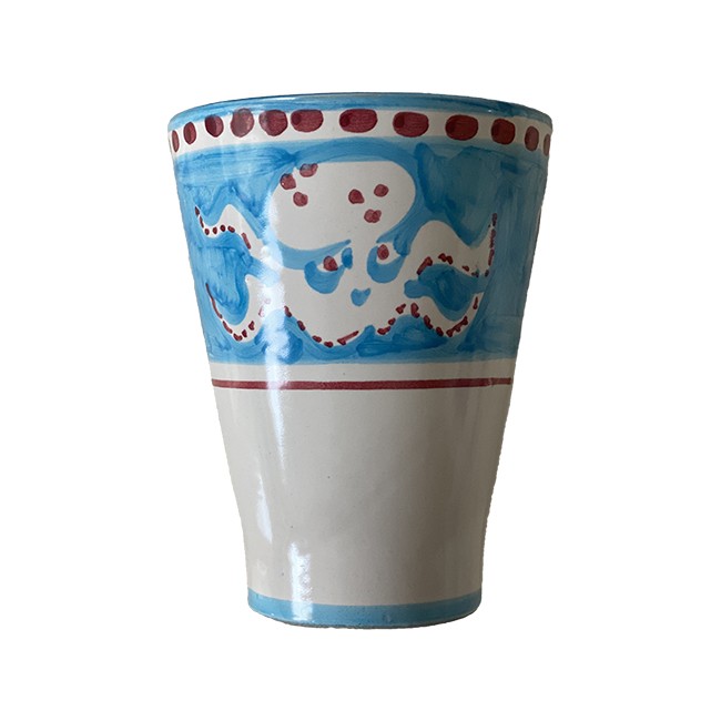 Verre 11 cm Poulpe Bleu Ciel