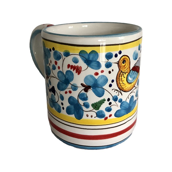 Mug Oiseau Fleurs Bleu Ciel