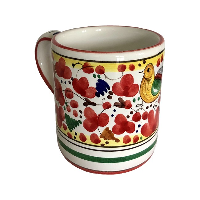 Mug Oiseau Fleurs Rouge