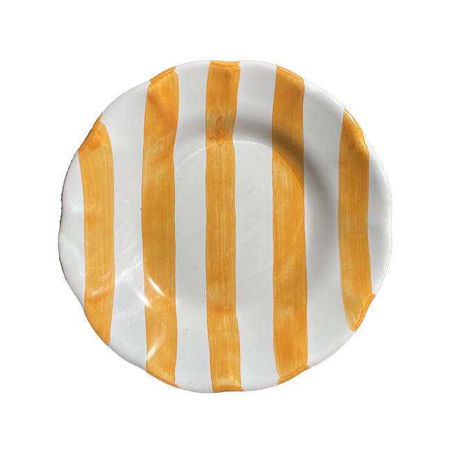 Assiette 16 cm Rayure Ocre