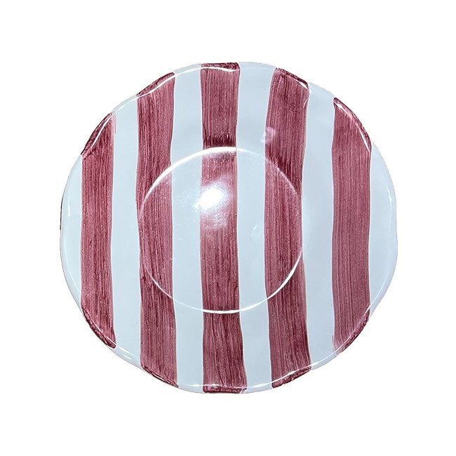 Assiette 16 cm Rayure Rouge
