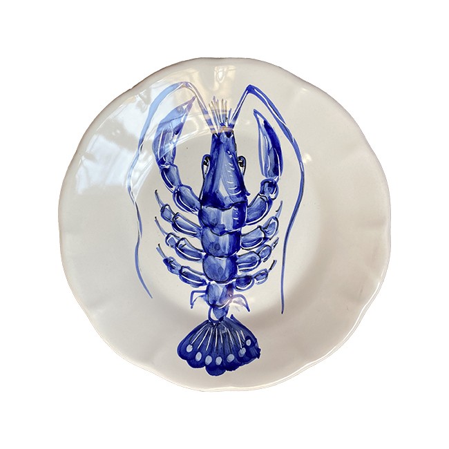 Assiette 21 cm Homard Bleu