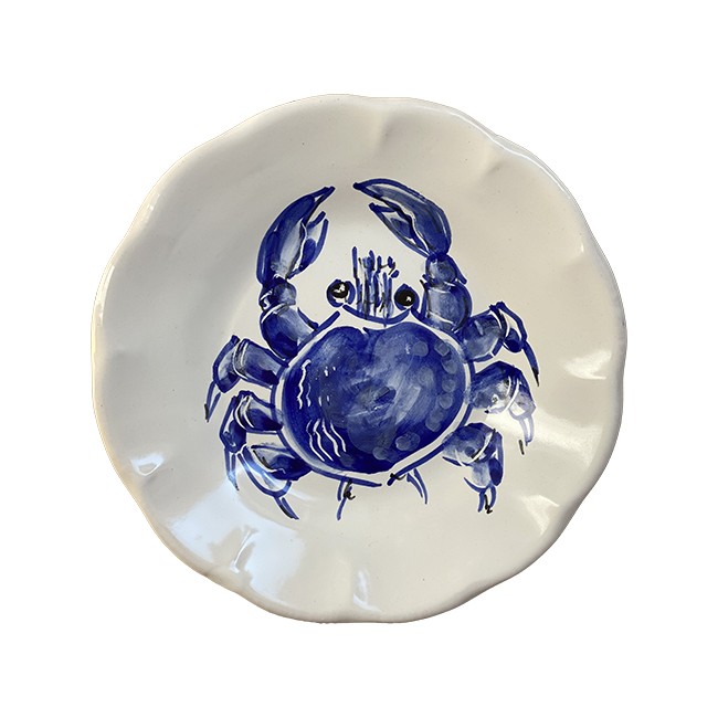 Assiette 16 cm Crabe Bleu