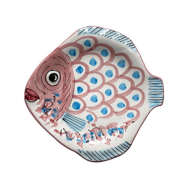 Assiette Poisson 23 cm Rose
