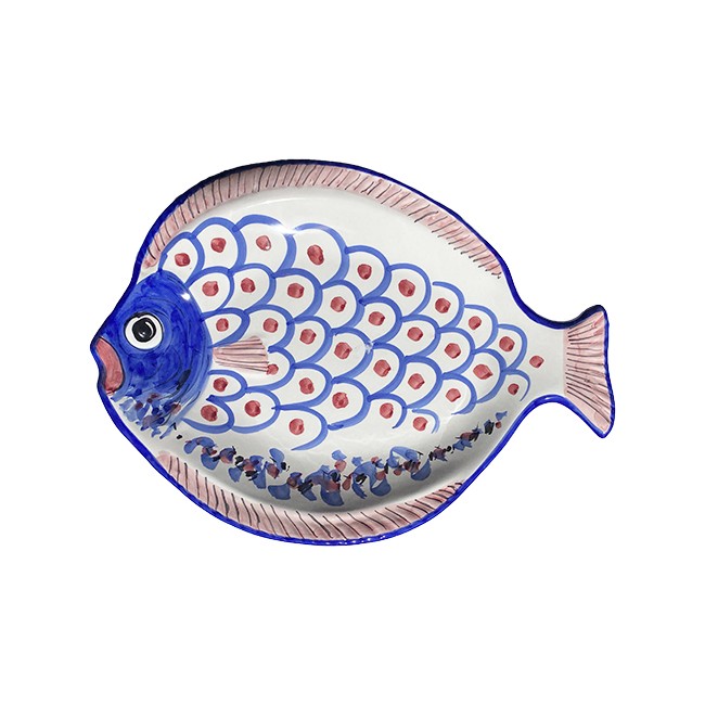 Plat Poisson 41 cm Bleu