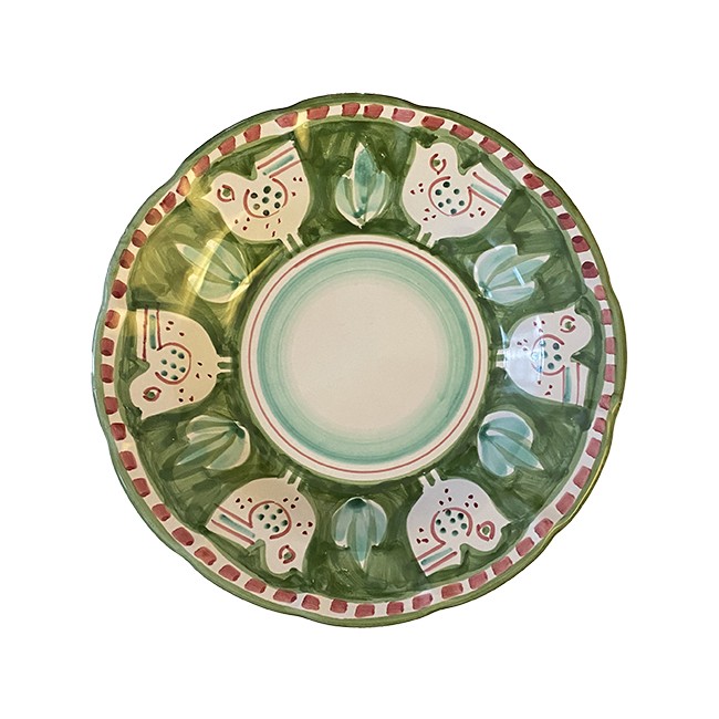 Assiette Pasta 25 cm Poule Verte