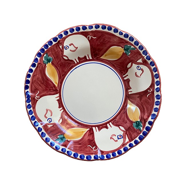 Assiette Pasta 25 cm Cochon Rouge