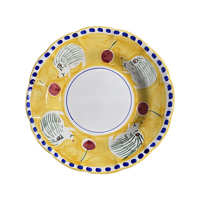Assiette Pasta 25 cm Hérisson Jaune