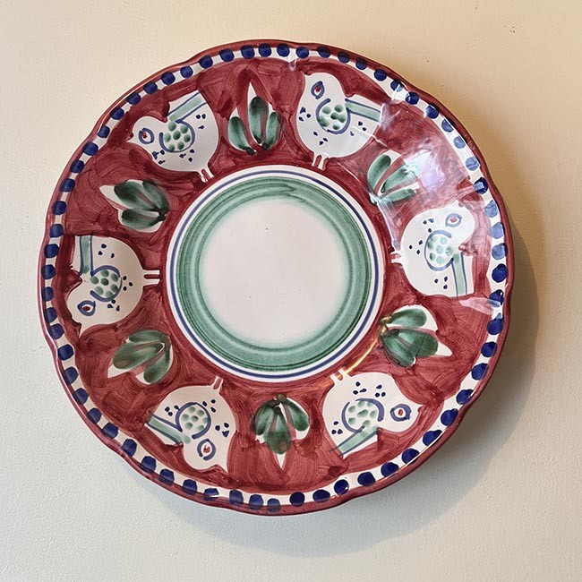 Assiette Pasta 25 cm Poule Rouge