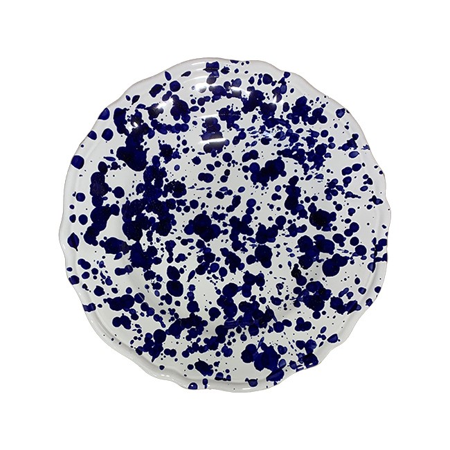 Assiette 25 cm Points Bleu