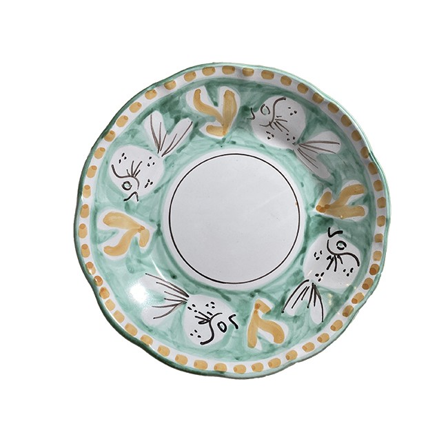 Assiette 21 cm Poisson Vert
