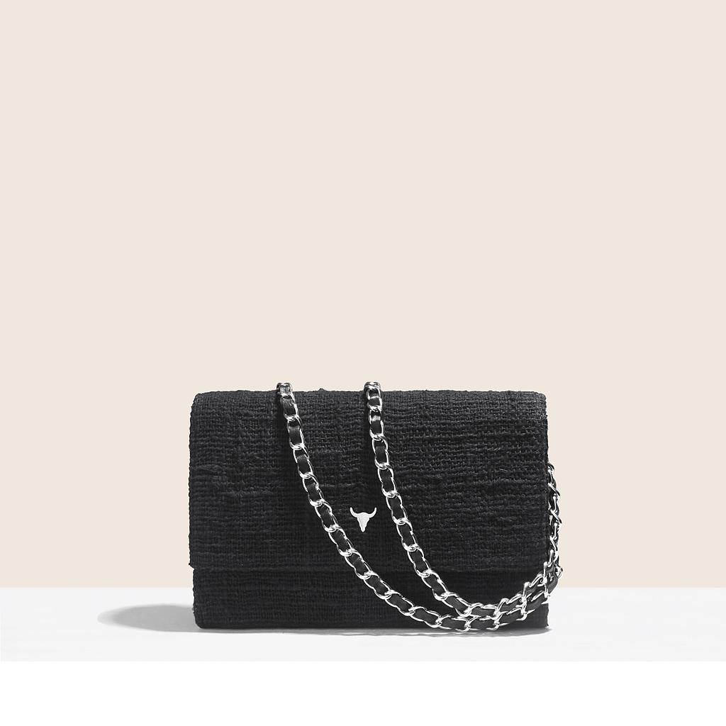 SAC NELLY ORIGINAL - COTON TISSÉ NOIR