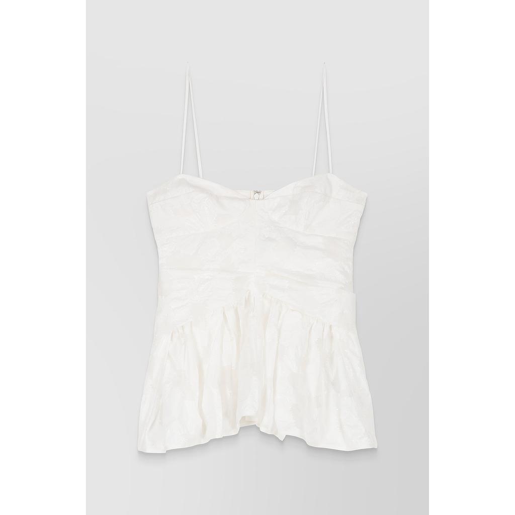Fil coupé peplum bustier top