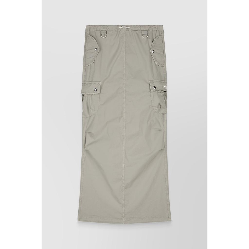 Multi-pocketed cargo maxi skirt
