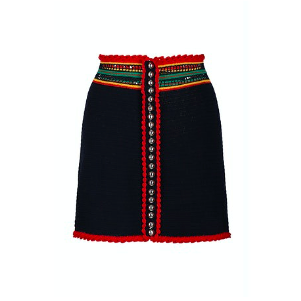 Embroidered mini skirt