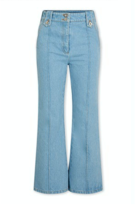 Flared light denim jeans