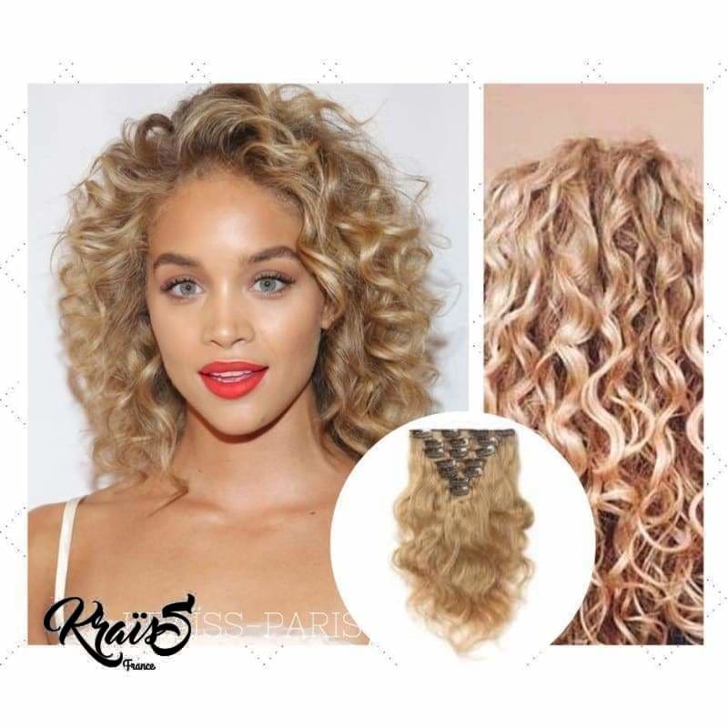 Extension à clip bouclé Blond foncé (#27)