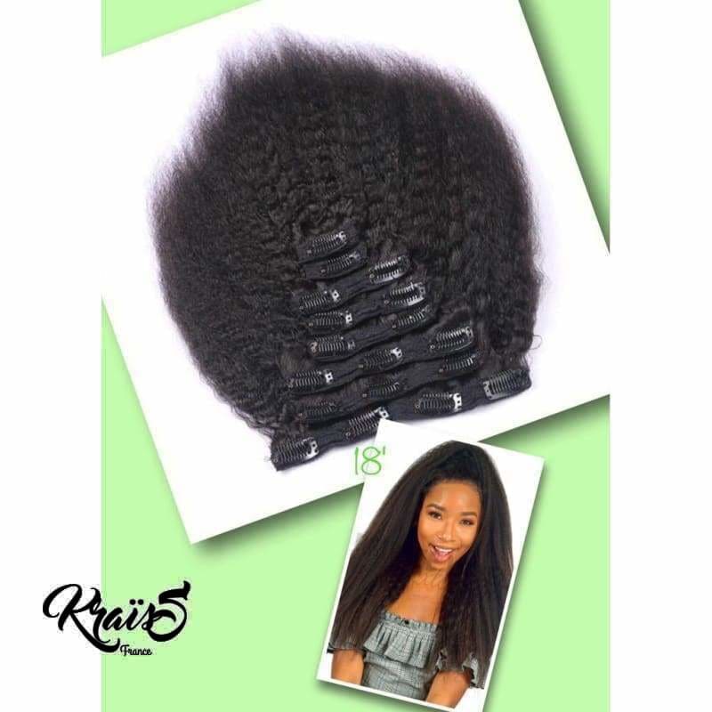 Extension à clip naturelle Kinky Lisse Noir