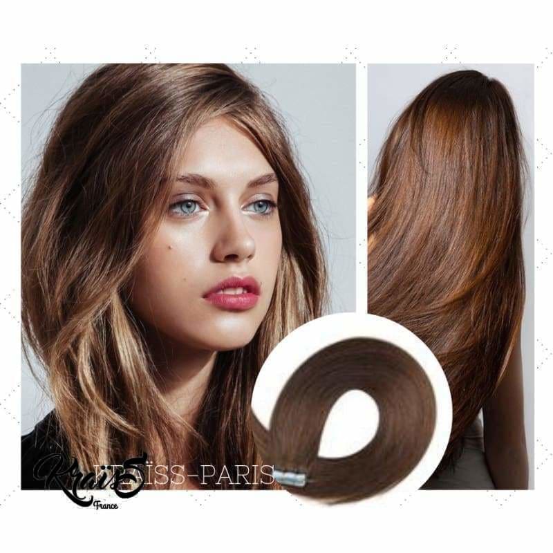Extension adhésive lisse Chocolat (#4)