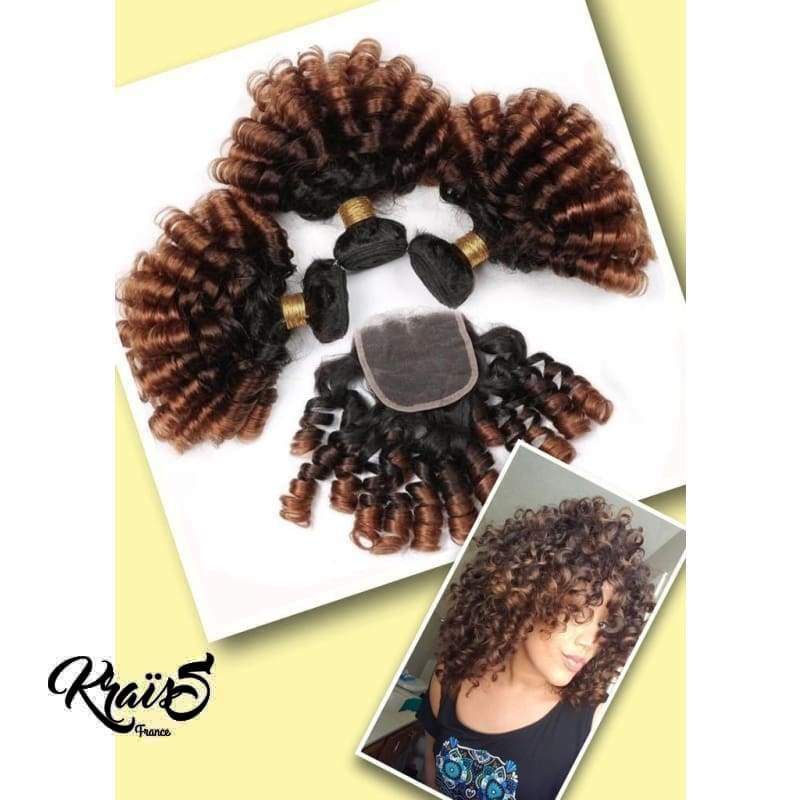 Formule Brésilienne Bouncy Curly 1B/4/30  ( 3 paquets + 1 closure )