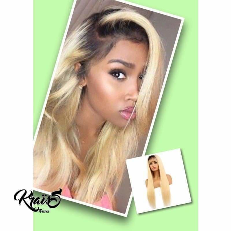 Perruque naturelle blond platine Pénelope ( Lace wig )