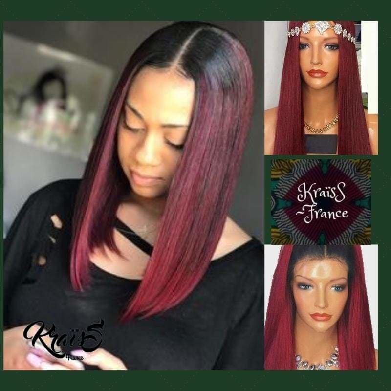 Perruque Naturelle Tie and Dye Rouge Ursula (Lace Wig)