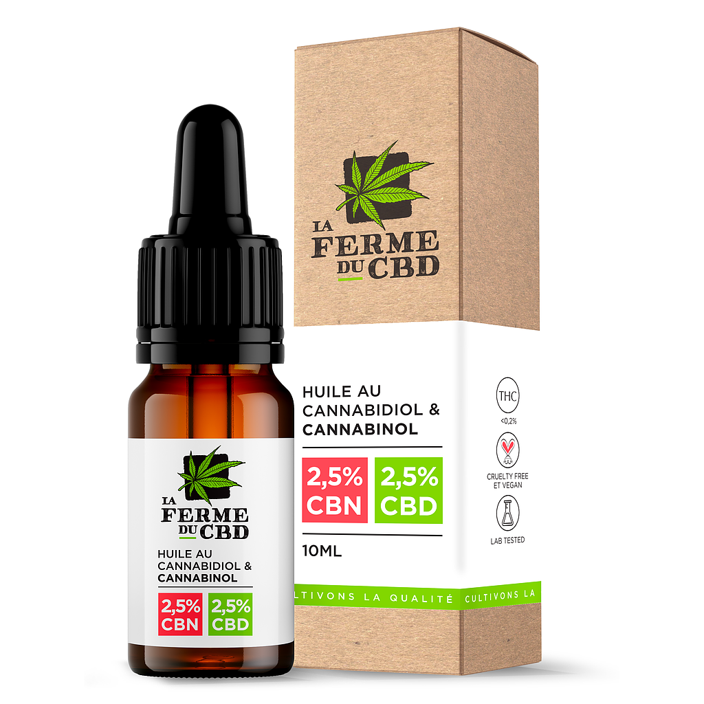 Huile CBN 2,5% / CBD 2,5%