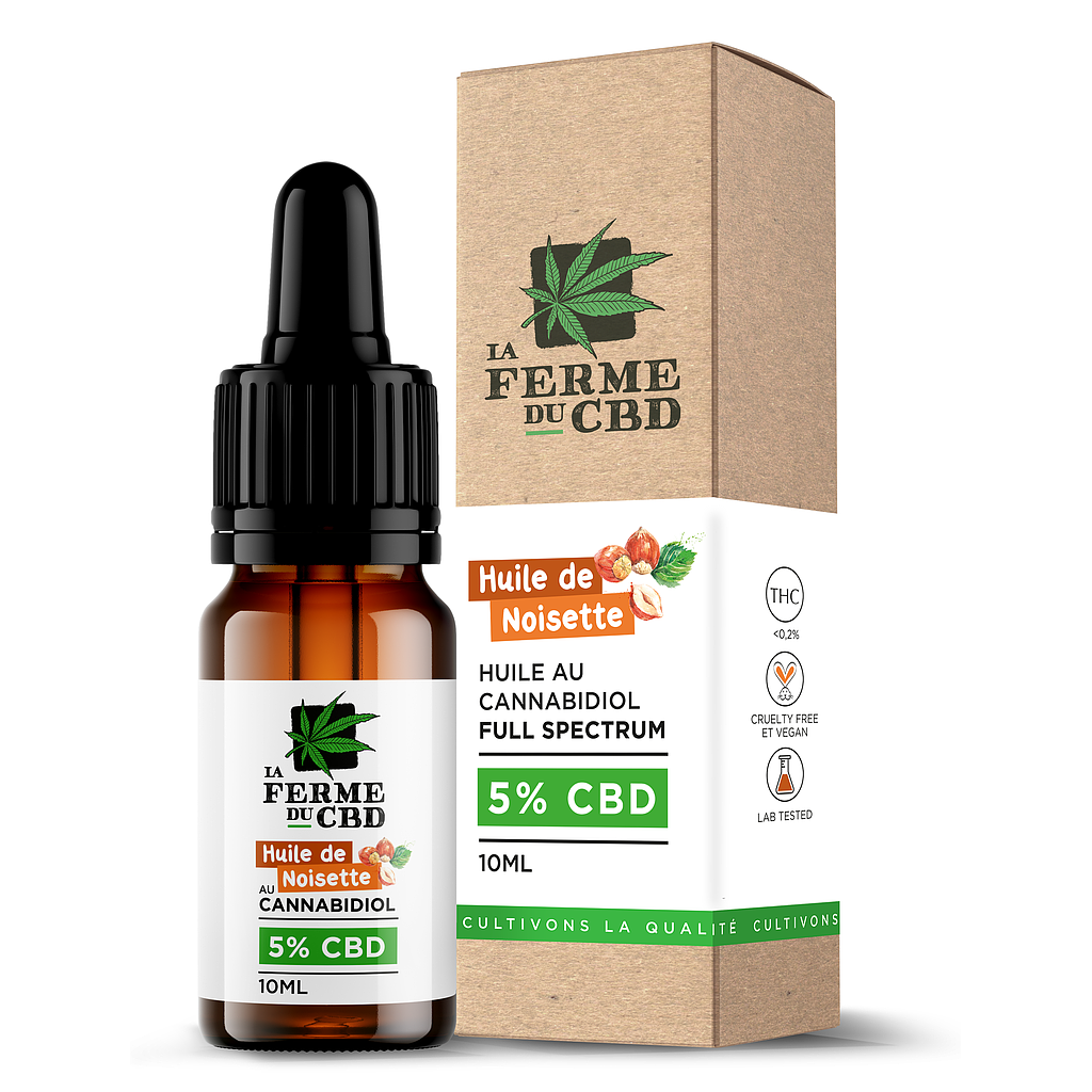 Huile CBD 5% noisette                        >