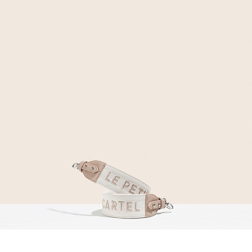 ANSE/BANDOULIÈRE LE PETIT CARTEL - COTON CRÈME BRODÉE NUDE