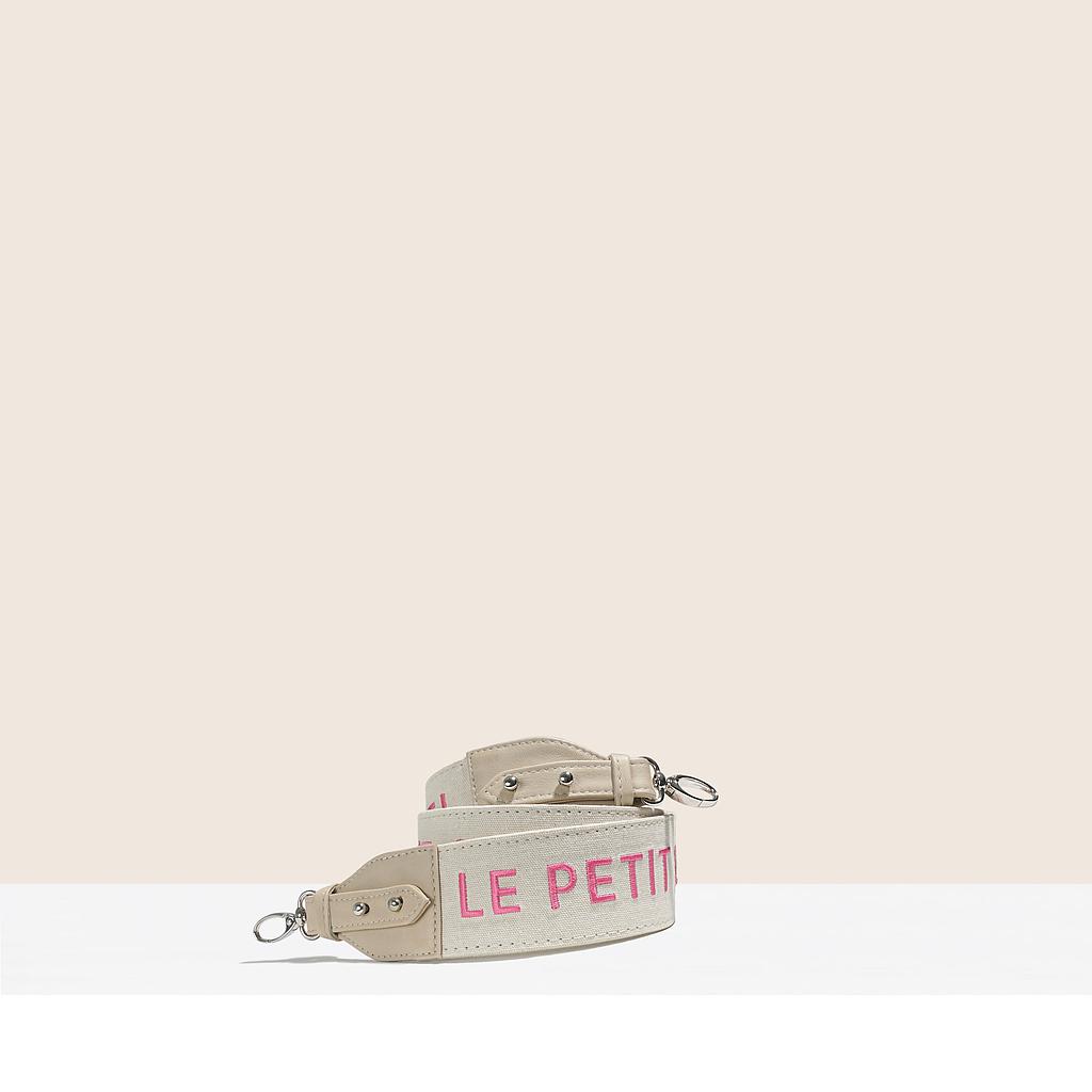 ANSE/BANDOULIÈRE LE PETIT CARTEL - COTON CRÈME BRODÉE ROSE