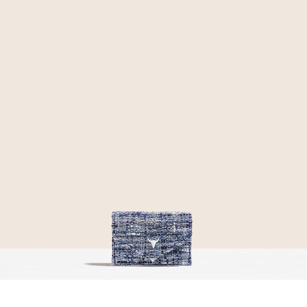 PORTE-MONNAIE ANNA - TWEED BLEU