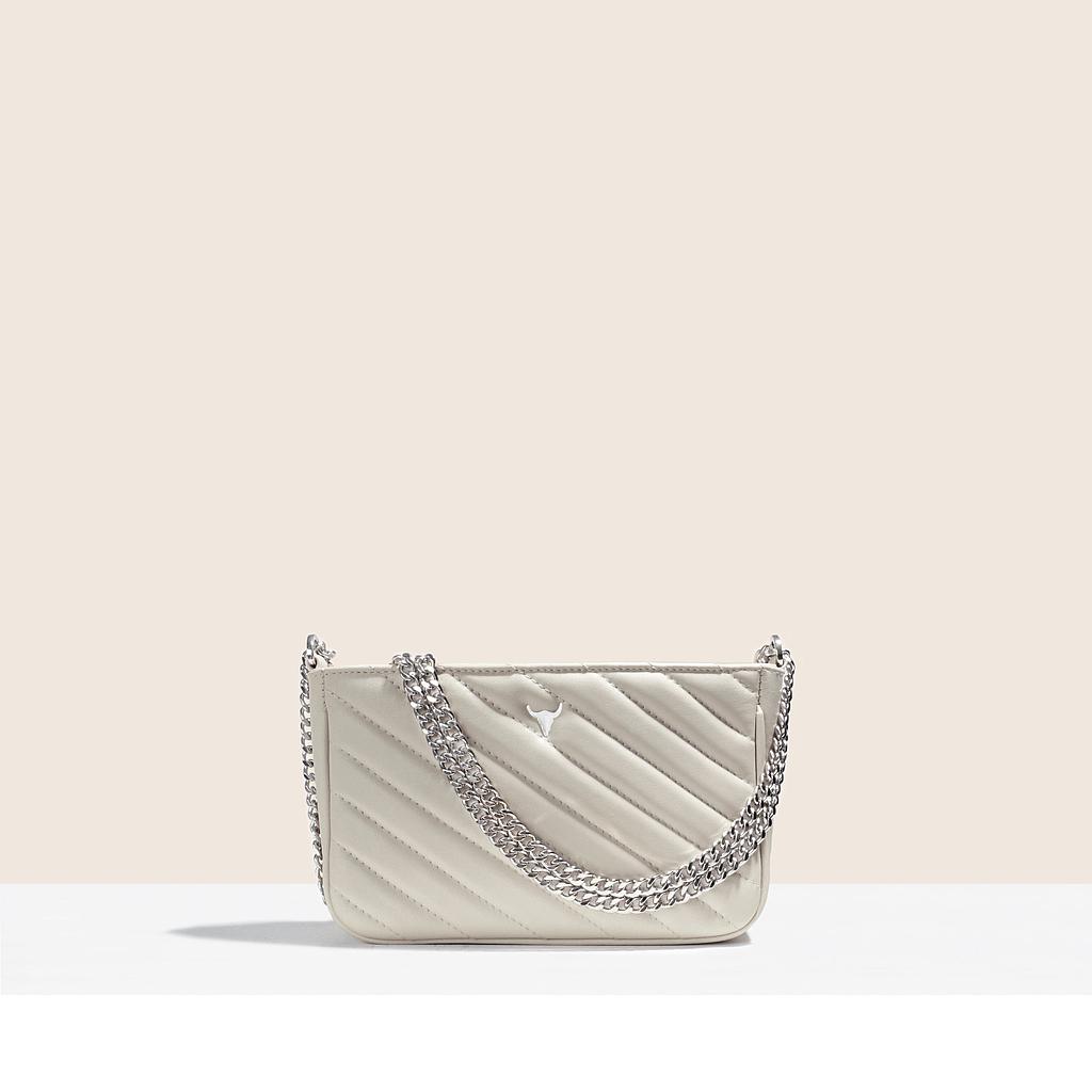 PRÉ-COMMANDE SAC GABBY - CUIR OFF - WHITE MATELASSÉ