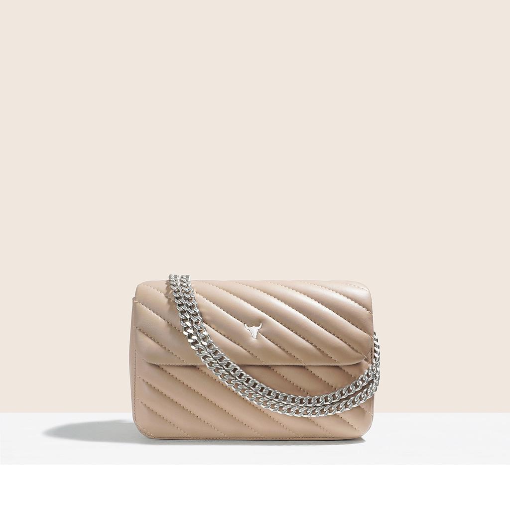 SAC JOSH ORIGINAL - CUIR NUDE MATELASSÉ