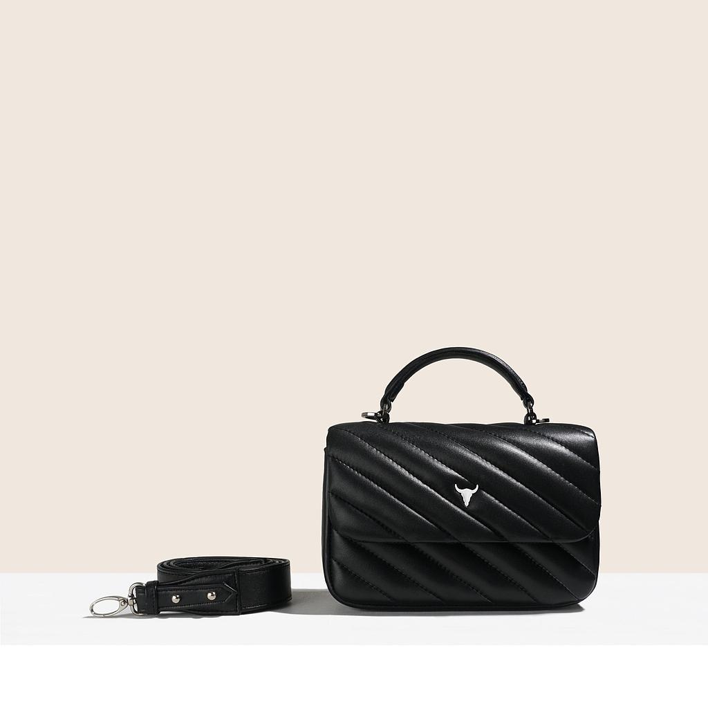 SAC MINI BRIGITTE - CUIR NOIR MATELASSÉ