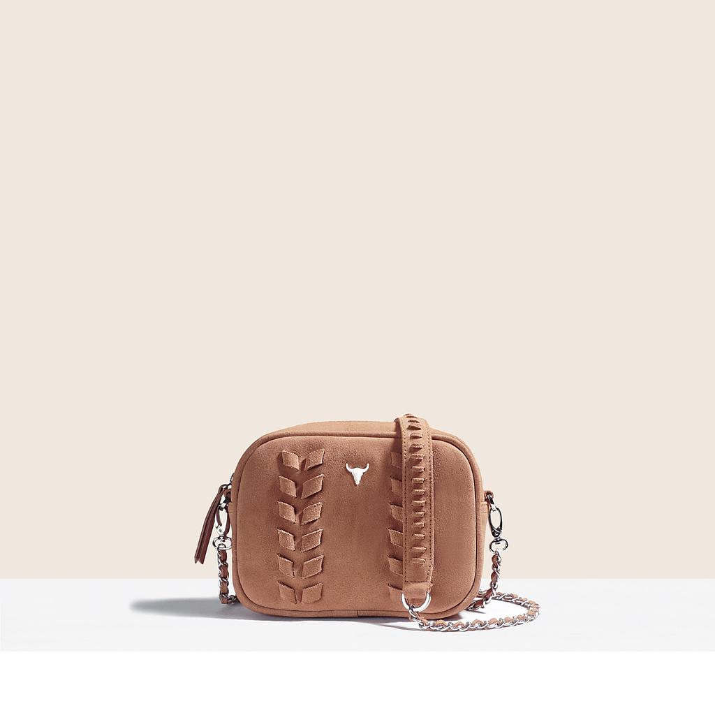 SAC XS GIULIA - DAIM VIEUX ROSE