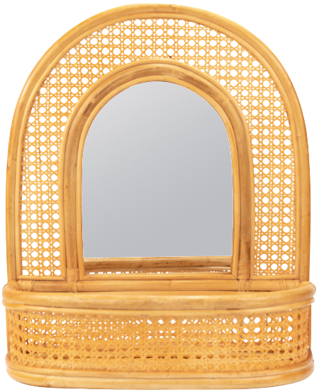 Shelf Mirror Fiber Natural