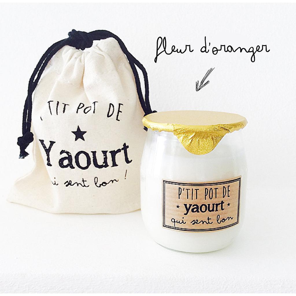 Bougie P'tit pot de yaourt Fleur d'Oranger
