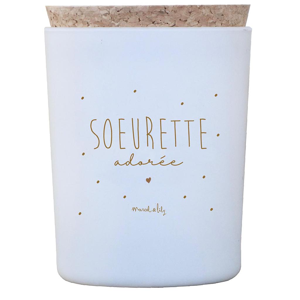 Bougie  "Soeurette adorée" - Miel